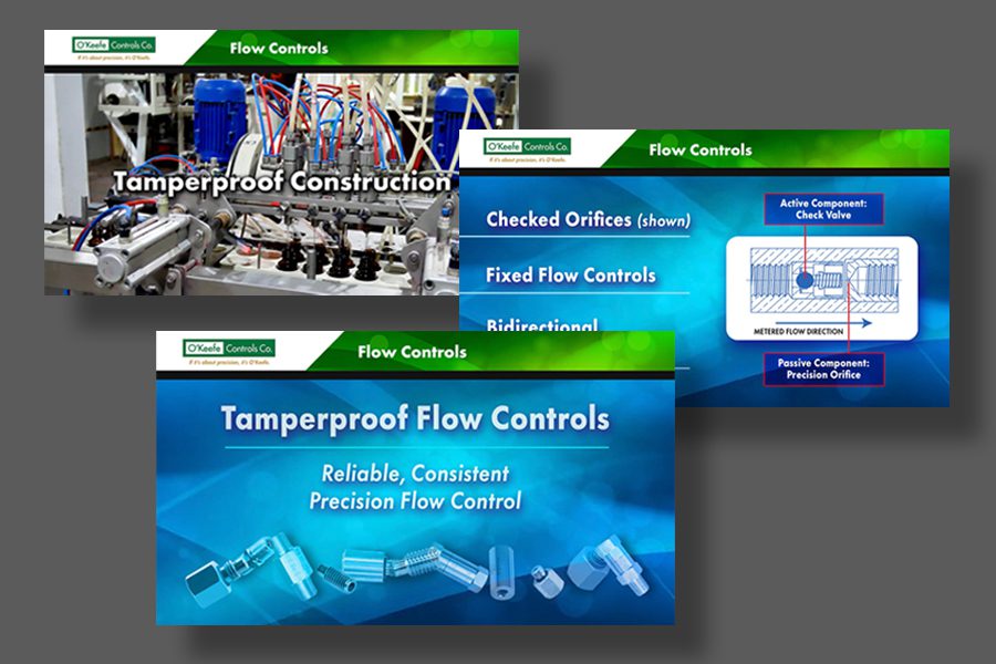 VIDEOS Three frames from a product video on Flow Controls.