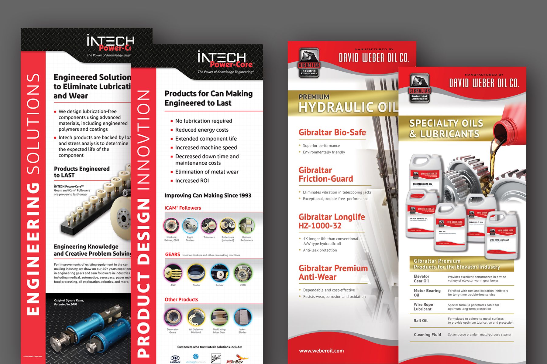 trade show banners for Weber Oil and Intech Corporation