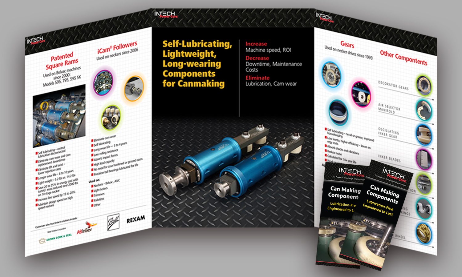 tabletop display-brochures Tri-panel tabletop display; trifold sales brochures