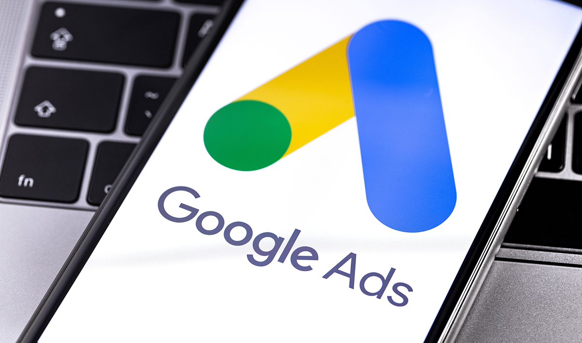 Google Adwords logo on a cell phone showing this as a marketing strategy